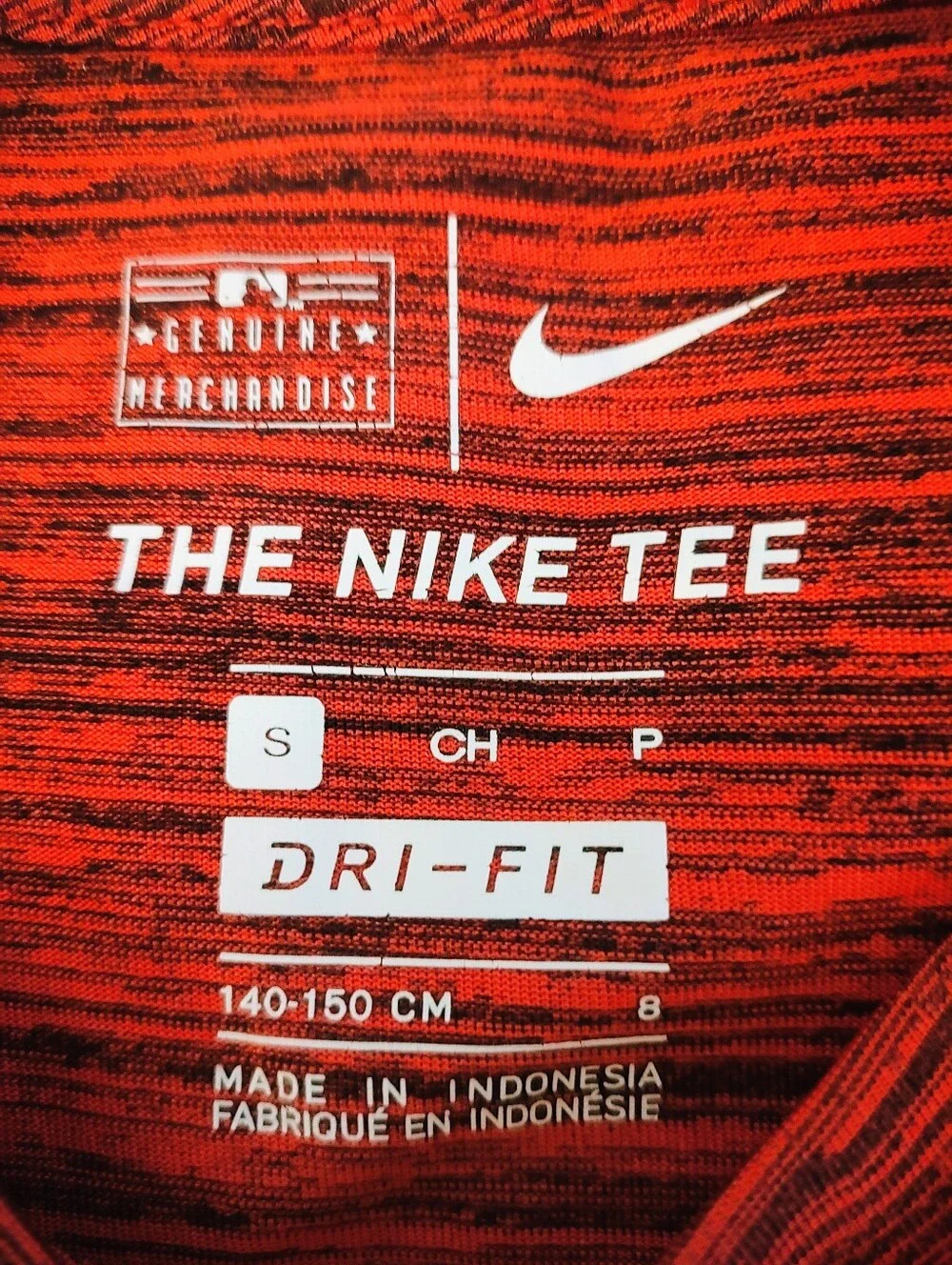 Nike St. Louis Cardinals Youth Small 8 Dri-FIT MLB Baseball Red Heather Tee